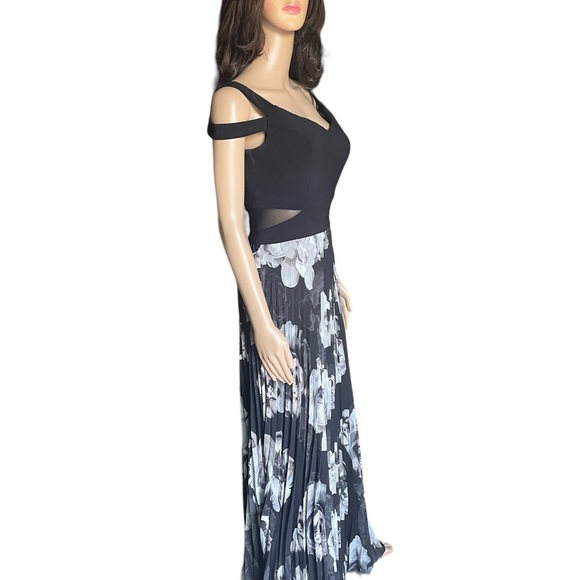 XScape Womens pleated off-shoulder dress size 10 - Picture 6 of 13